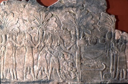 British Museum 124782 Assyrian heads 640BC-620BC